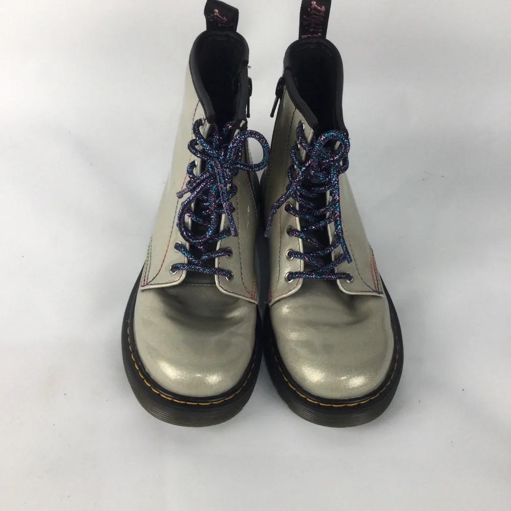 Dr. Martens Junior 1460 Sparkle Rays Lace‎ Up Boots kids size 3
